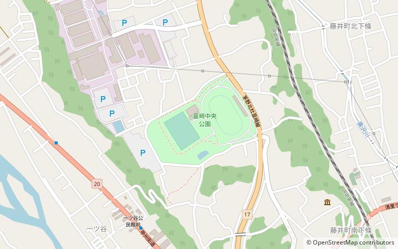 Nirasaki Central Park Stadium location map