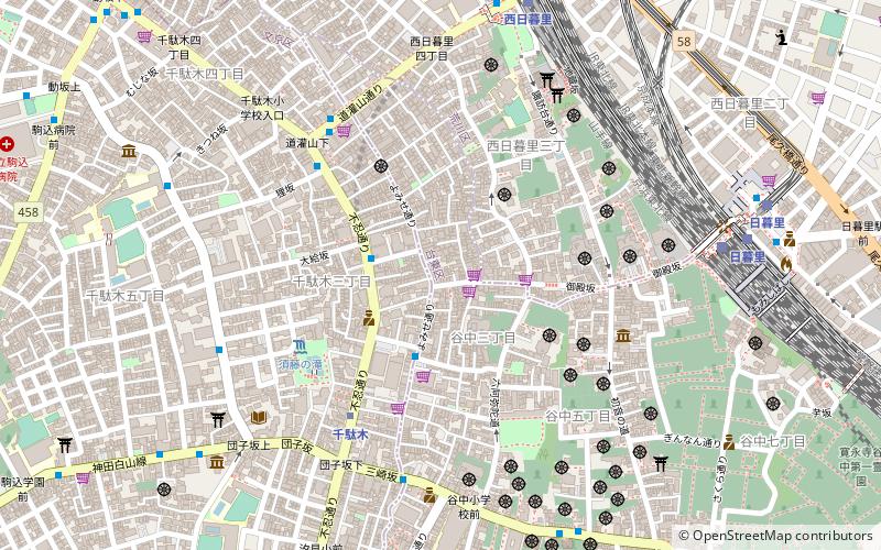 yanesen tokio location map