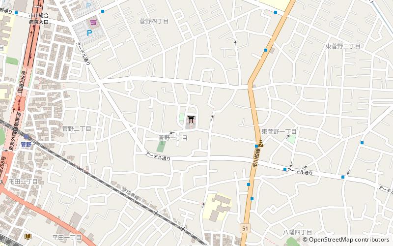 Shirahata Tenjinsha location map