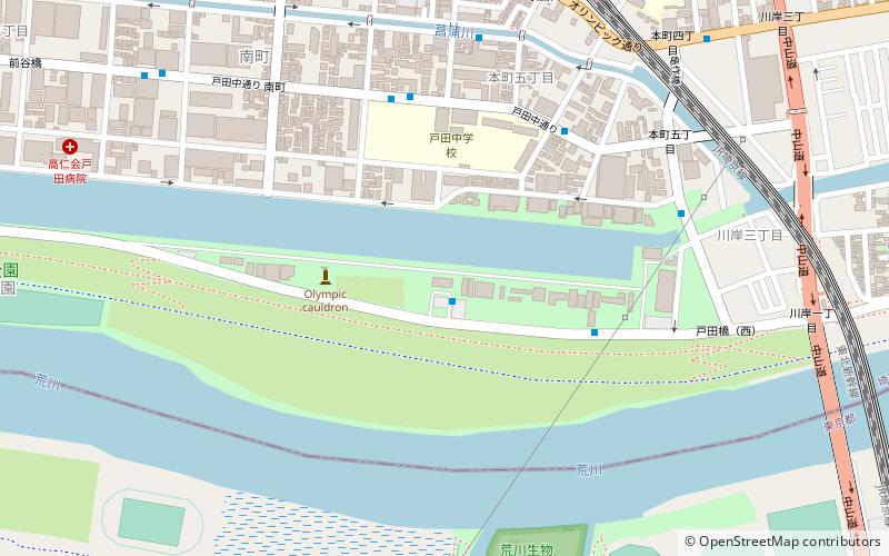 Toda Rowing Course location map