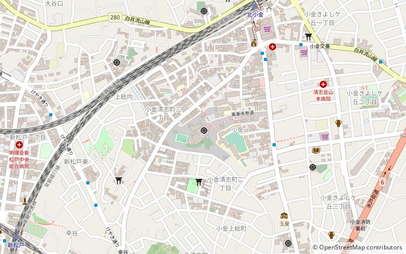 Tozenji Temple location map