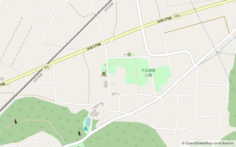 Hiraide ruins location map