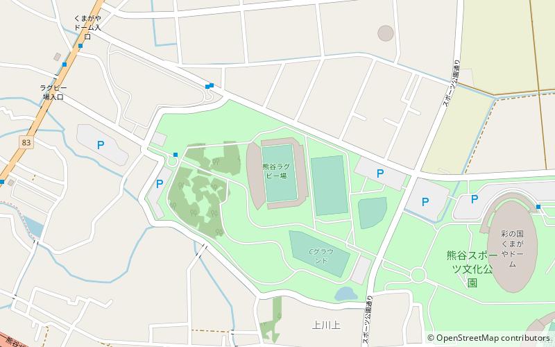 Kumagaya Rugby Ground location map