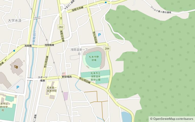 Matsumoto Baseball Stadium location map