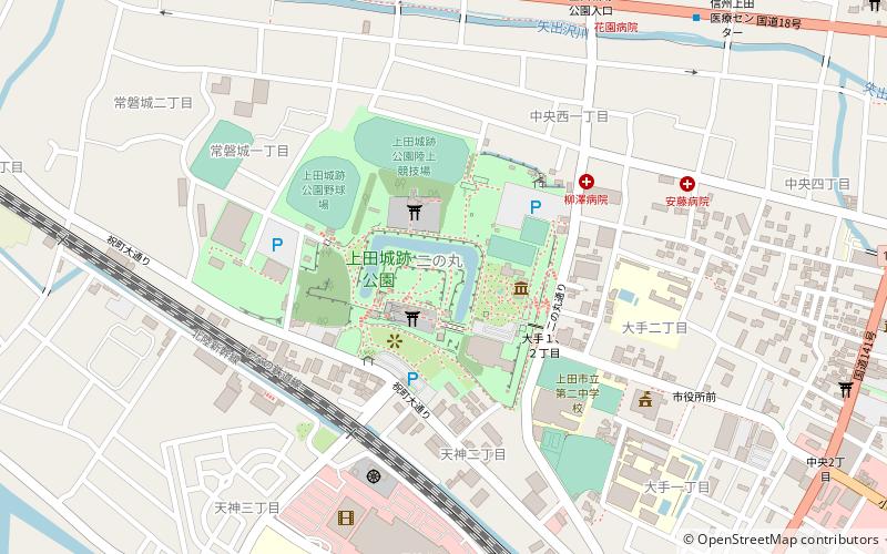Ueda Castle location map
