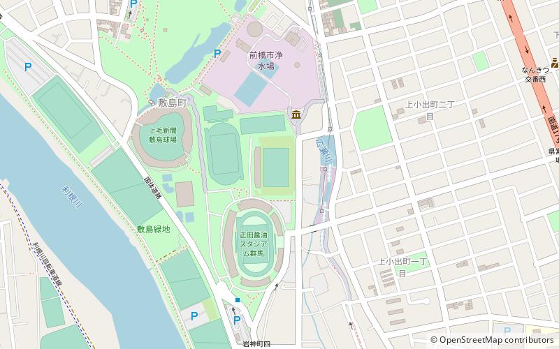 Earth Care Gunma Shikishima Football Stadium location map