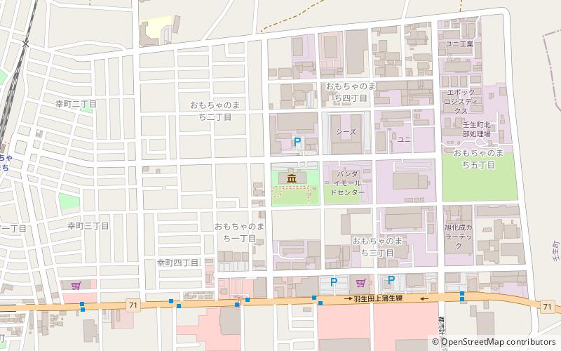 Bandai Museum location map