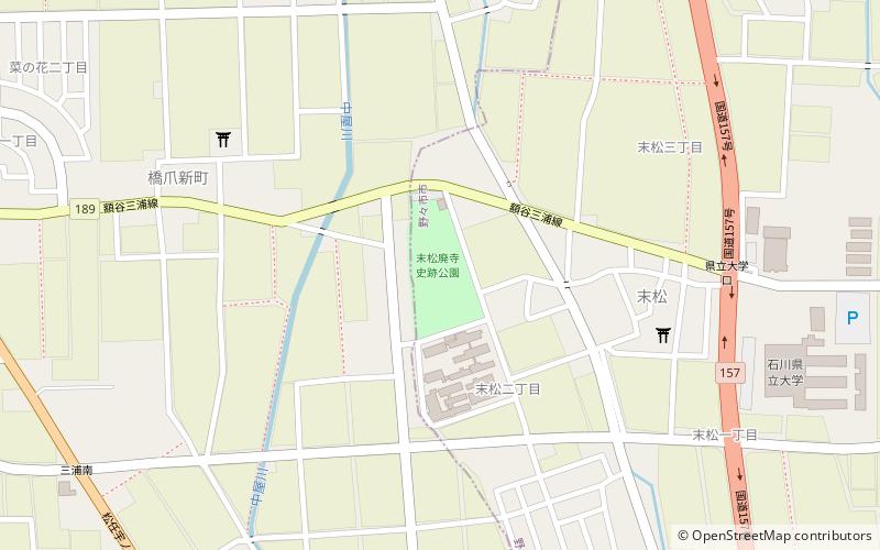 Suematsu temple ruins location map
