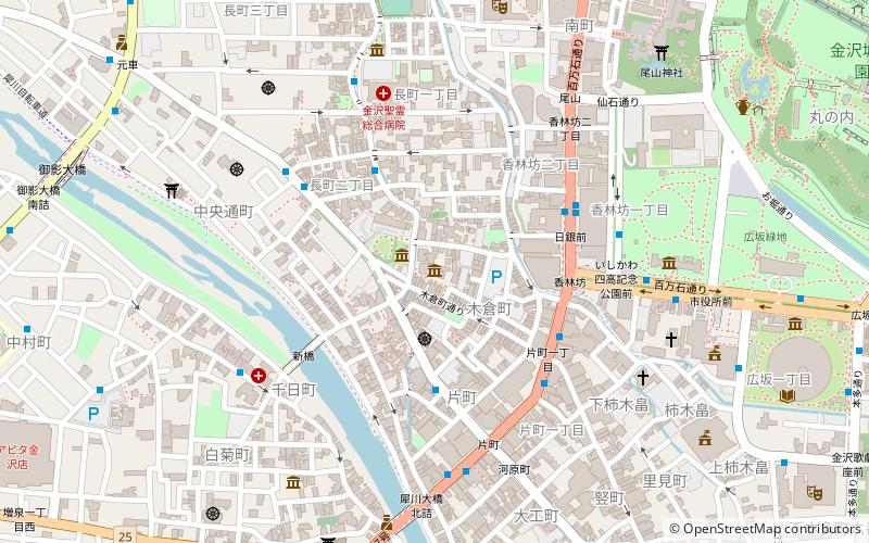 maeda tosanokami ke shiryokan kanazawa location map
