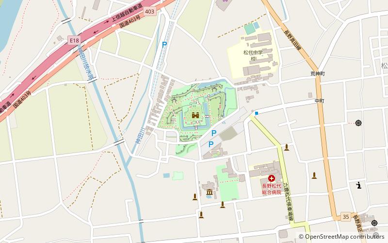 Matsushiro Castle location map