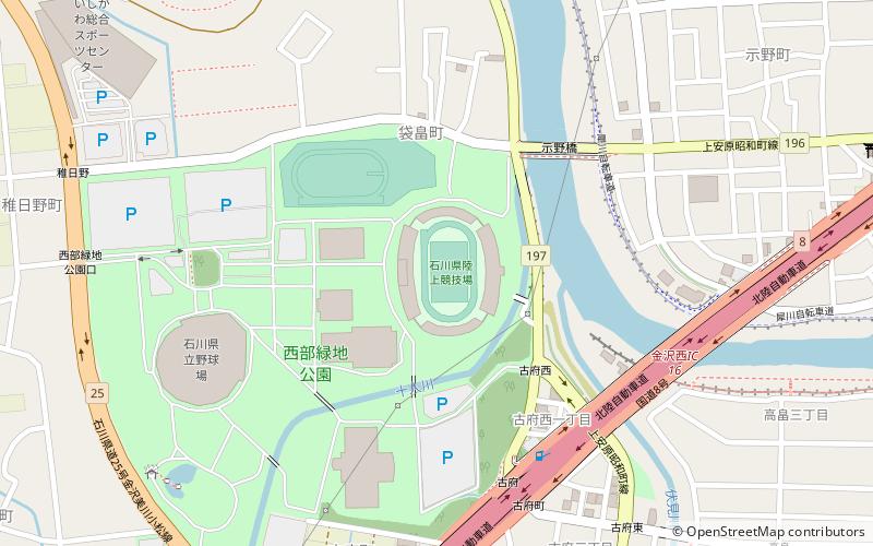 Ishikawa Athletics Stadium location map