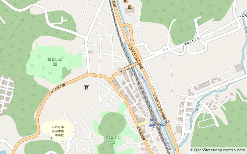 Iwaki Yumoto Onsen location map