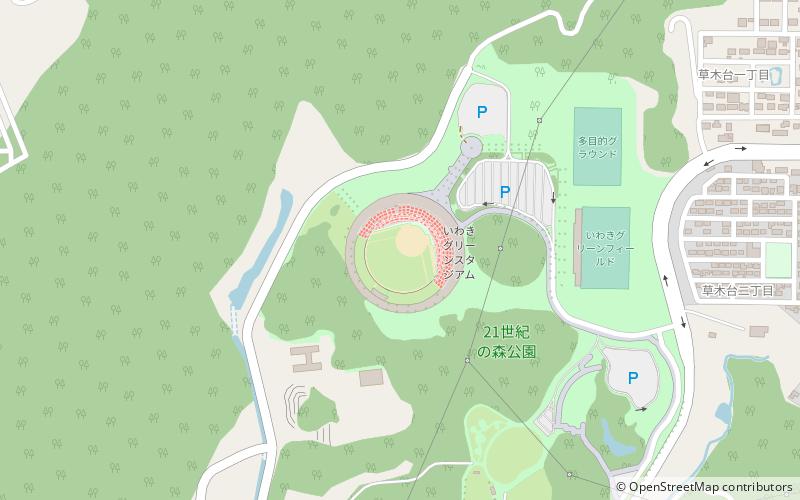 Iwaki Green Stadium location map