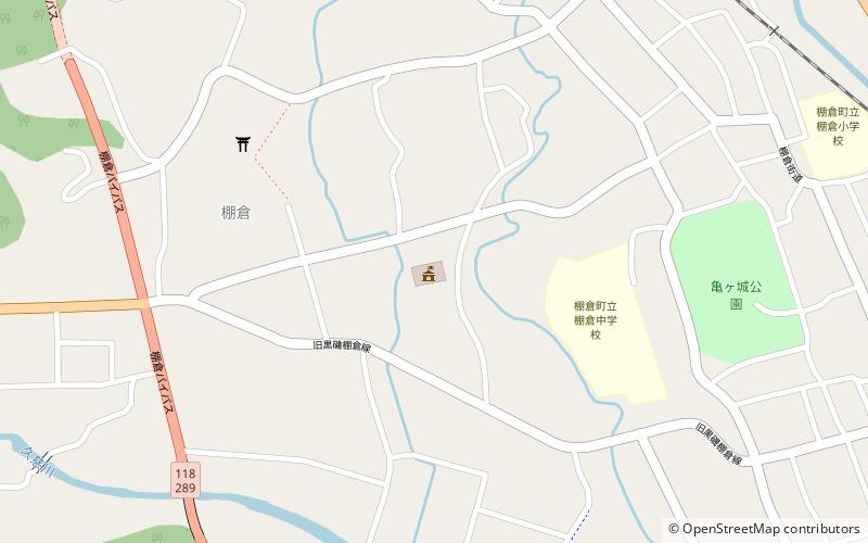 Nagare temple ruins location map