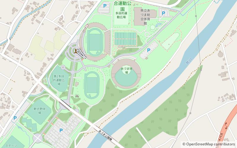Fukushima Azuma Baseball Stadium location map