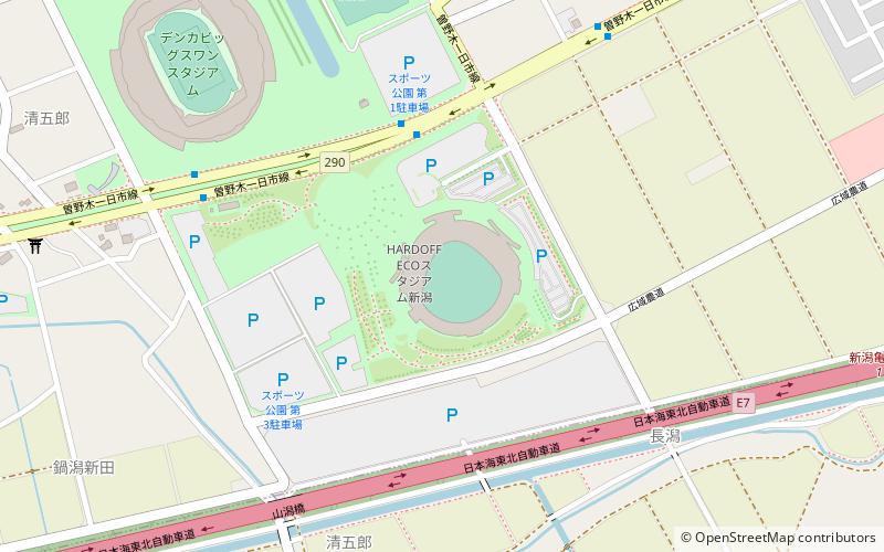 Niigata Prefectural Baseball Stadium location map