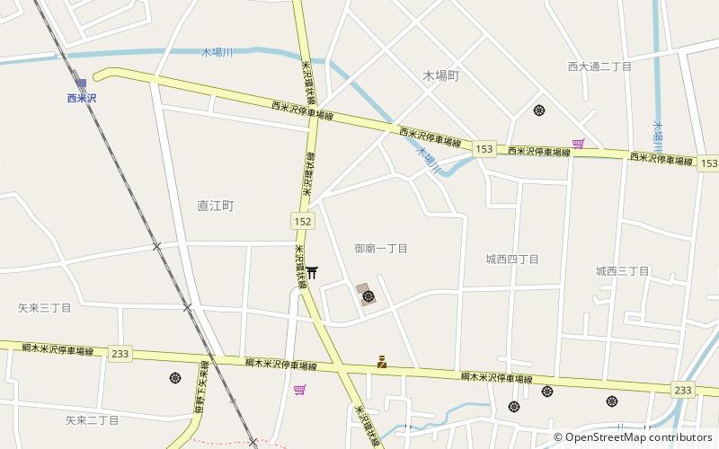 Yonezawa Uesugi clan cemetery location map