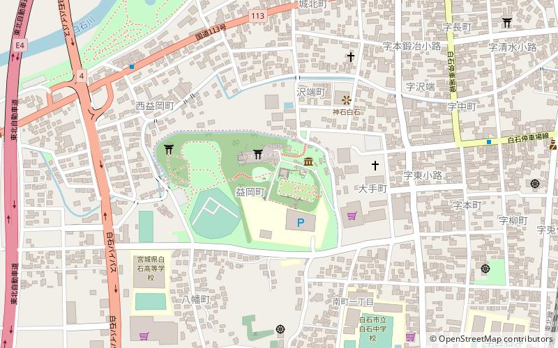 Shiroishi Castle location map