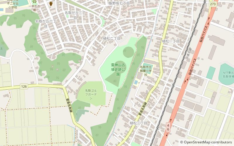Raijinyama Kofun location map