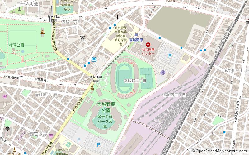 Sendai City Athletic Stadium location map
