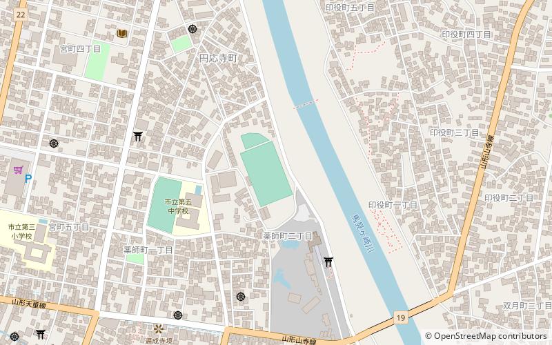 Yamagata City Athletic Stadium location map