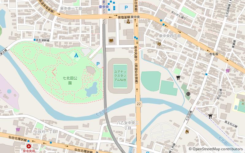 Yurtec Stadium Sendai location map