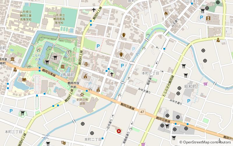 Tsuruoka Catholic Church Tenshudō location map