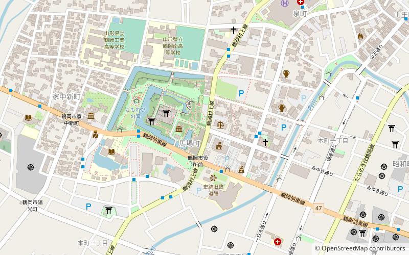 Tsurugaoka Castle location map