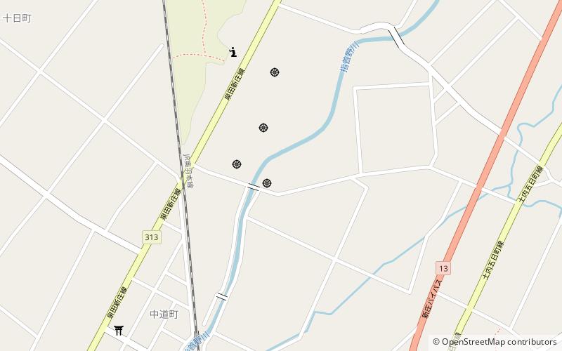 Shinjō Tozawa clan cemetery location map
