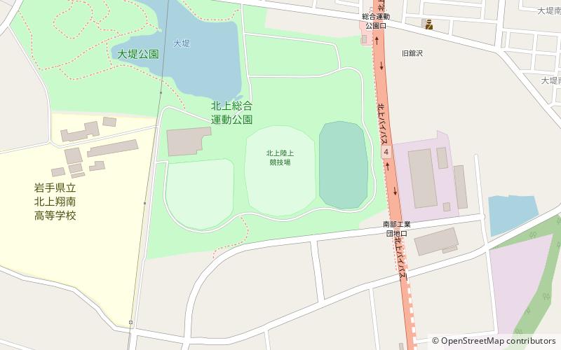 Kitakami Stadium location map