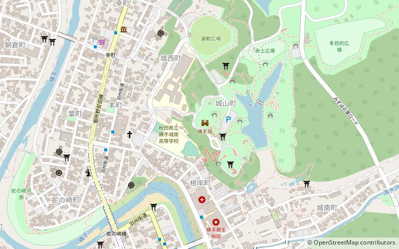 Yokote Castle location map