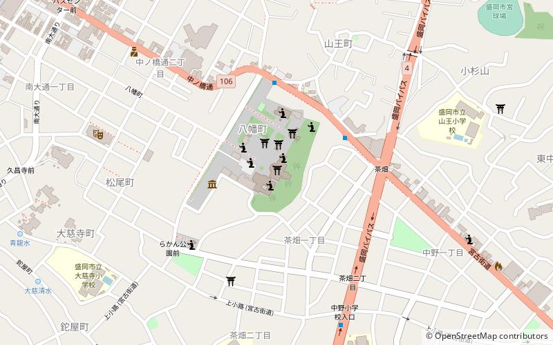 Morioka Hachimangū location map