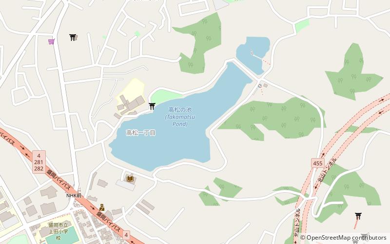 takamatsu pond morioka location map