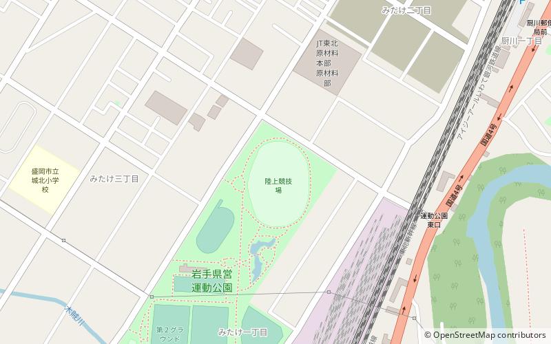Iwate Athletic Stadium location map