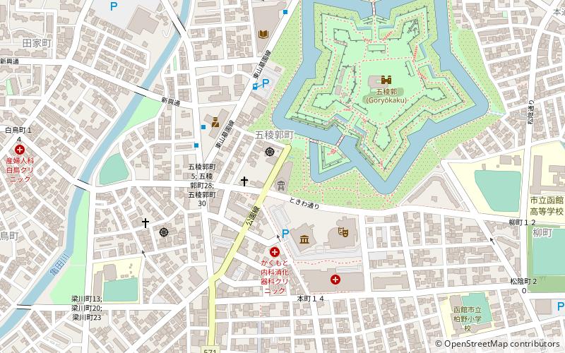 Goryōkaku Tower location map