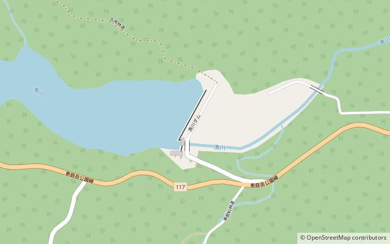 Izarigawa Dam location map
