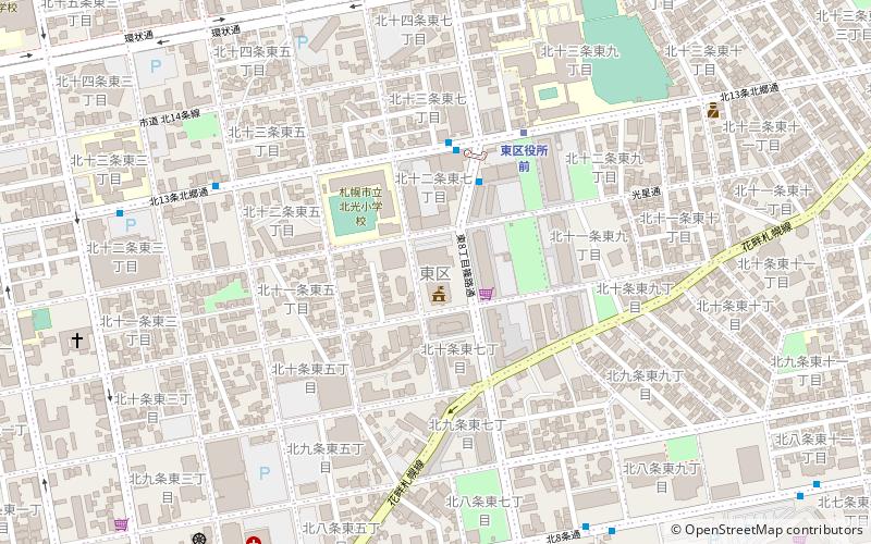 higashi ku sapporo location map