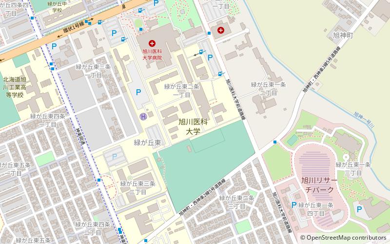 Asahikawa Medical University location map