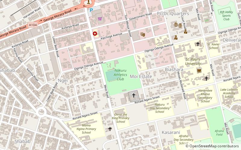 nakuru athletics club location map
