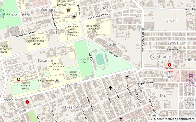 Afraha Stadium location map