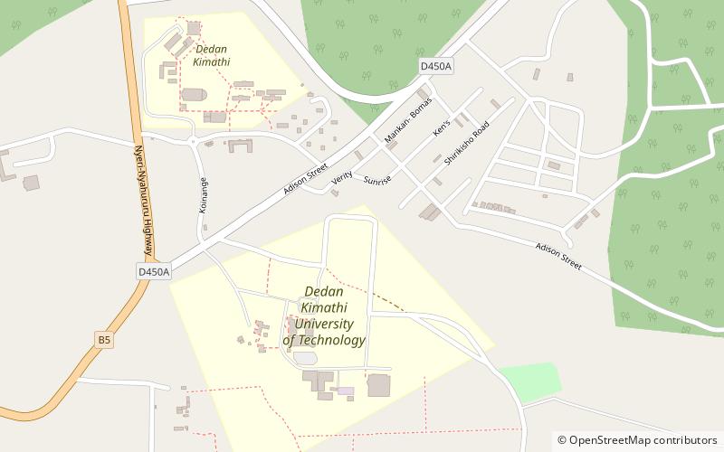 Dedan Kimathi University of Technology location map