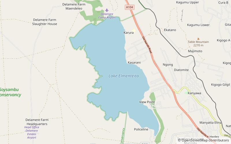 Lake Elmenteita location map