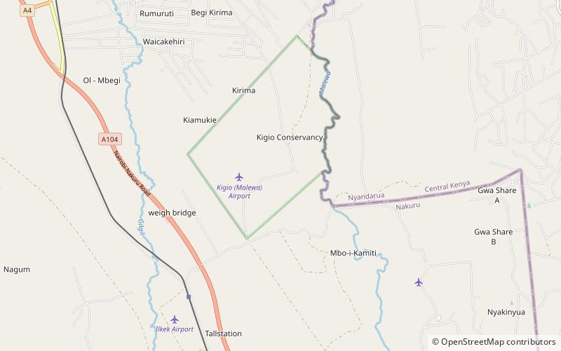 Kigio Wildlife Conservancy location map