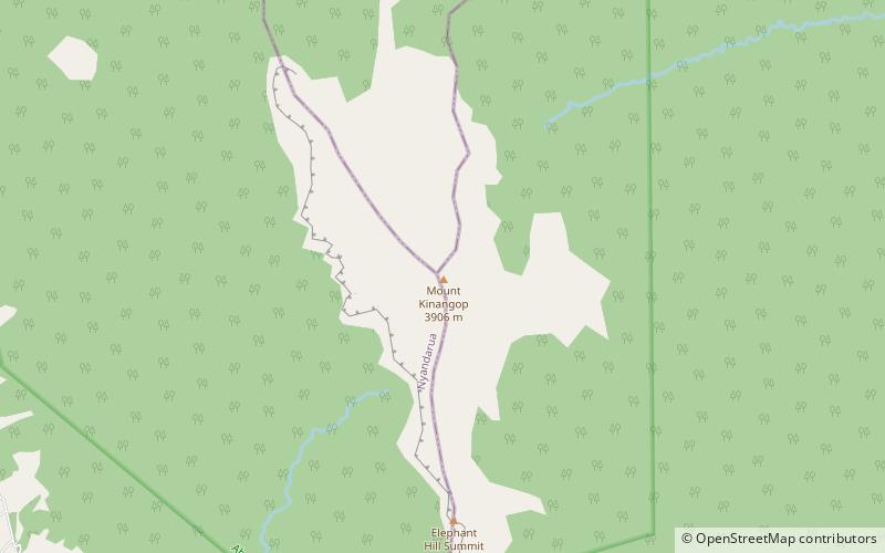 mount kinangop parque nacional de aberdare location map