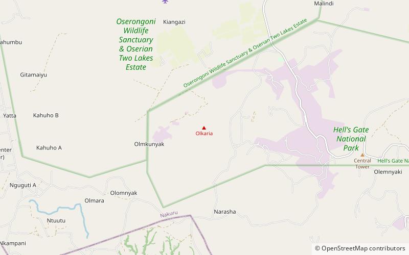 Olkaria location map