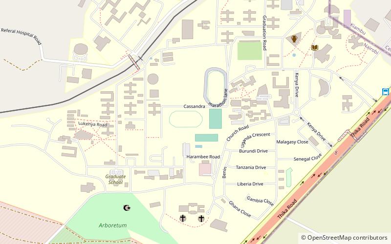 universidad keniata nairobi location map