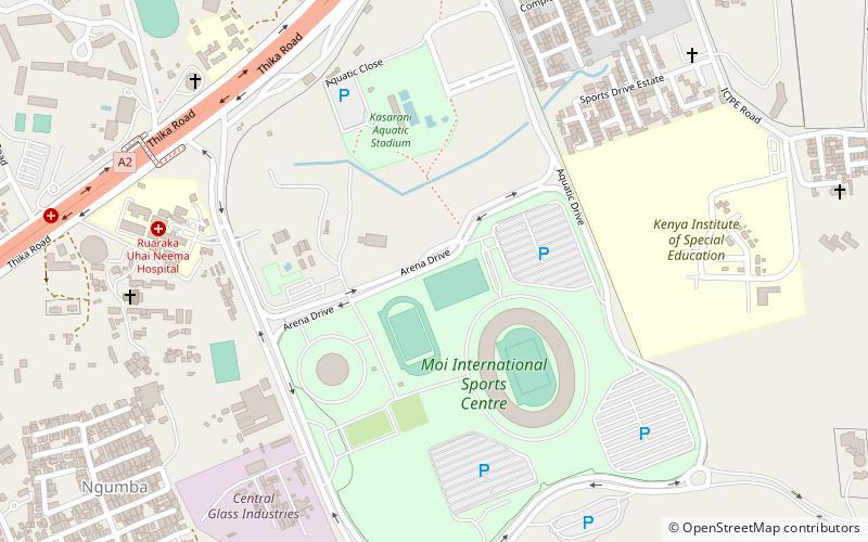 moi international sports centre nairobi location map