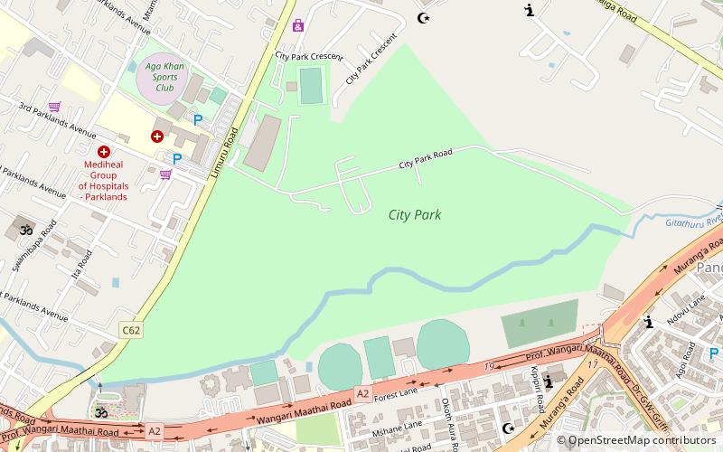 city park nairobi location map