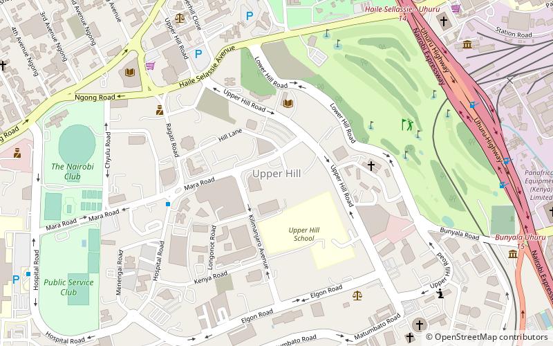 Upper Hill location map