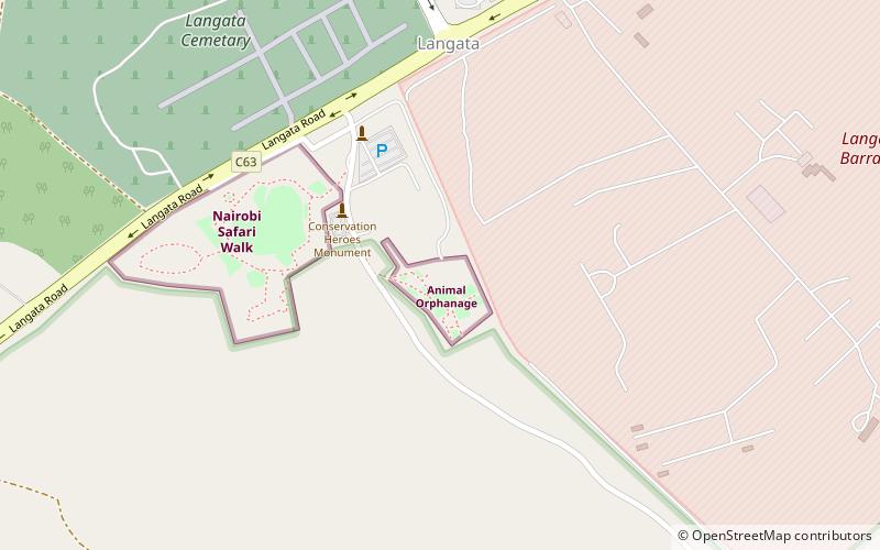 Sheldrick Elephant Orphanage location map